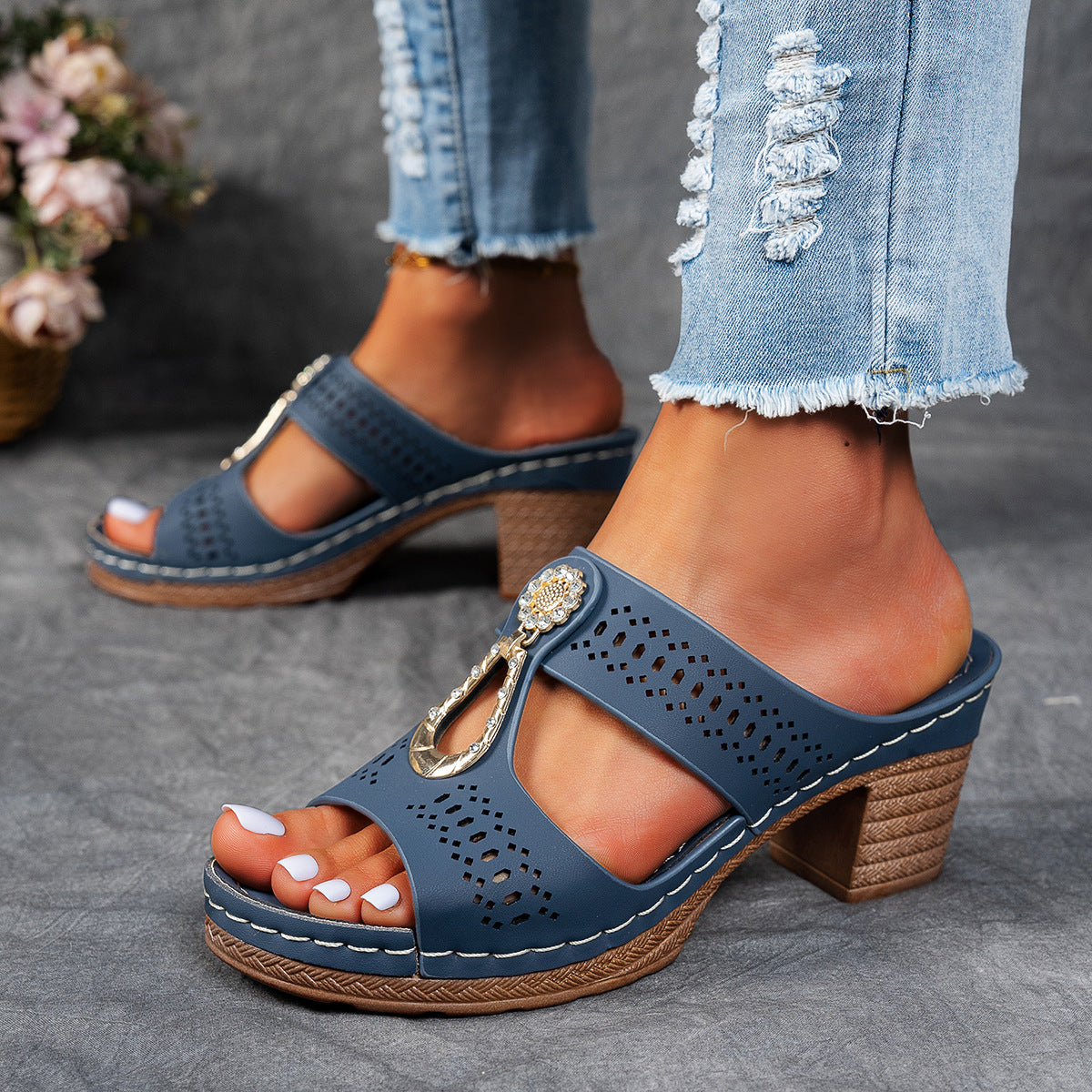Linda | Orthopädische Komfort-Sandalen mit hohem Absatz