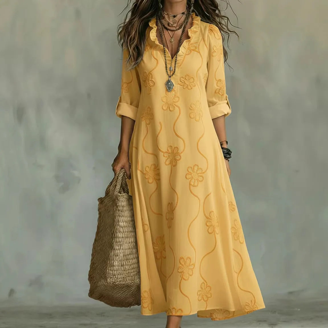 Sienna Sommer Maxikleid mit Blumenmuster