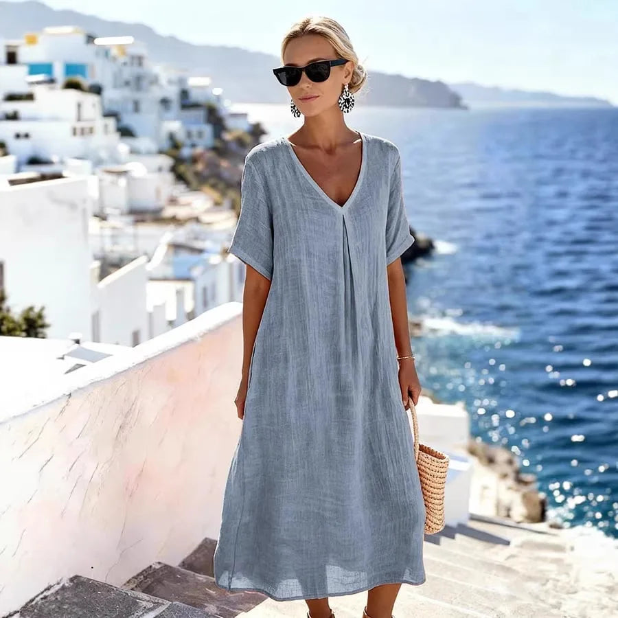 Wrenley | Locker Fallendes Maxikleid