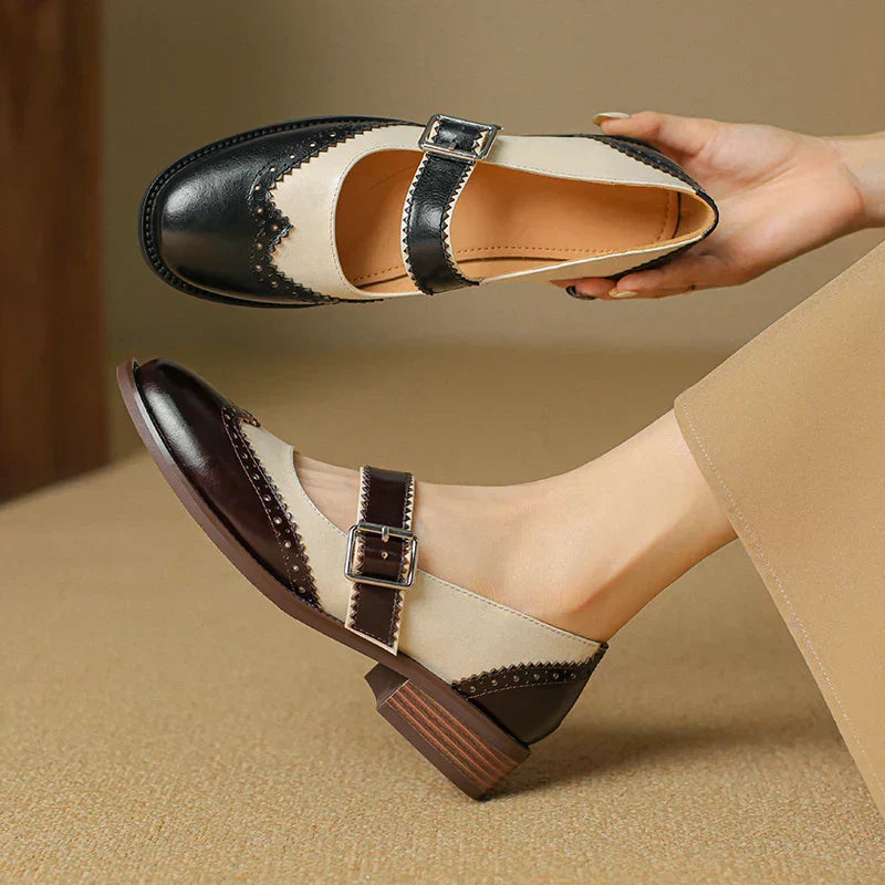 Miana Leder Mary Janes