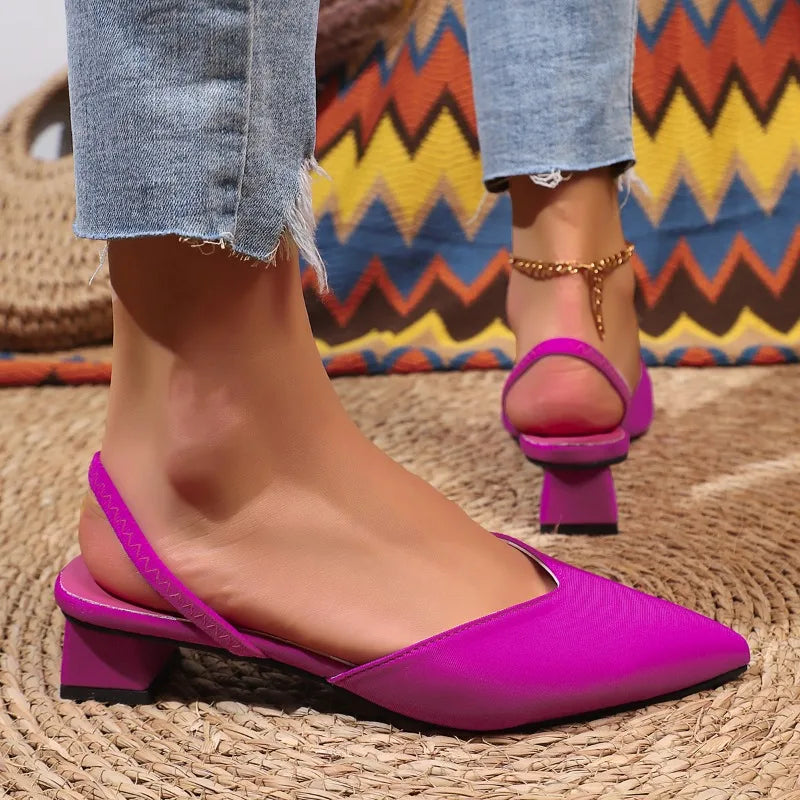 Victoria | Slingpumps mit niedrigem Blockabsatz