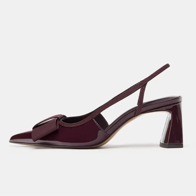 Scarlett | Elegante Slingpumps mit Schleife