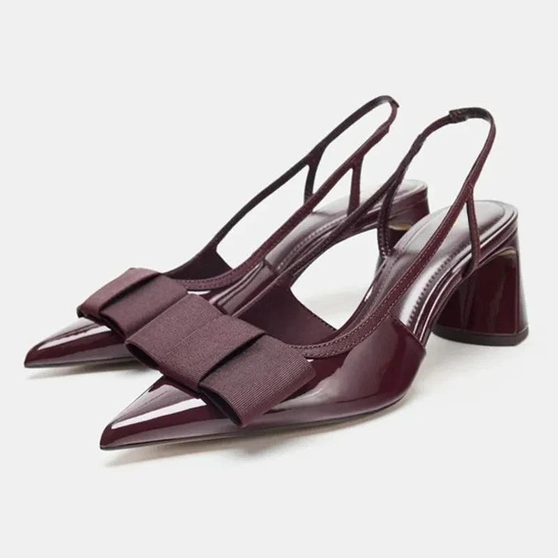 Scarlett | Elegante Slingpumps mit Schleife