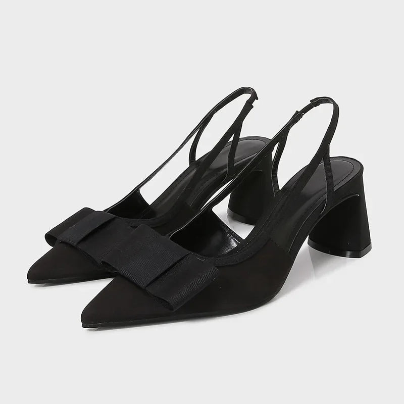 Scarlett | Elegante Slingpumps mit Schleife