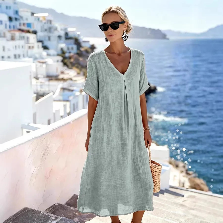Wrenley | Locker Fallendes Maxikleid