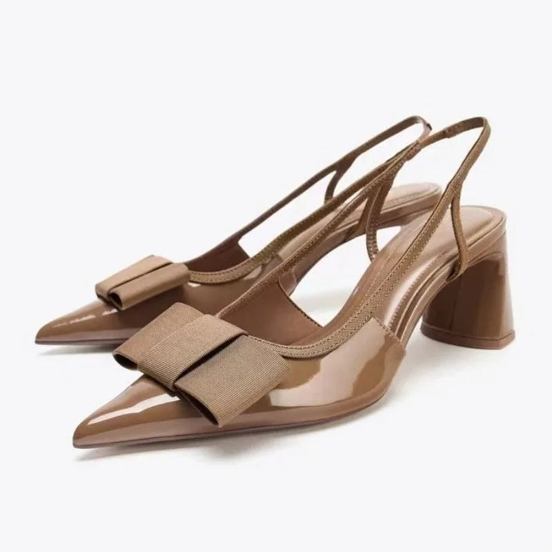 Scarlett | Elegante Slingpumps mit Schleife