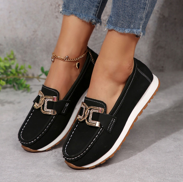 Emma – Elegante Loafer mit Diamant-Schnalle