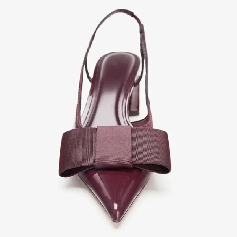 Scarlett | Elegante Slingpumps mit Schleife