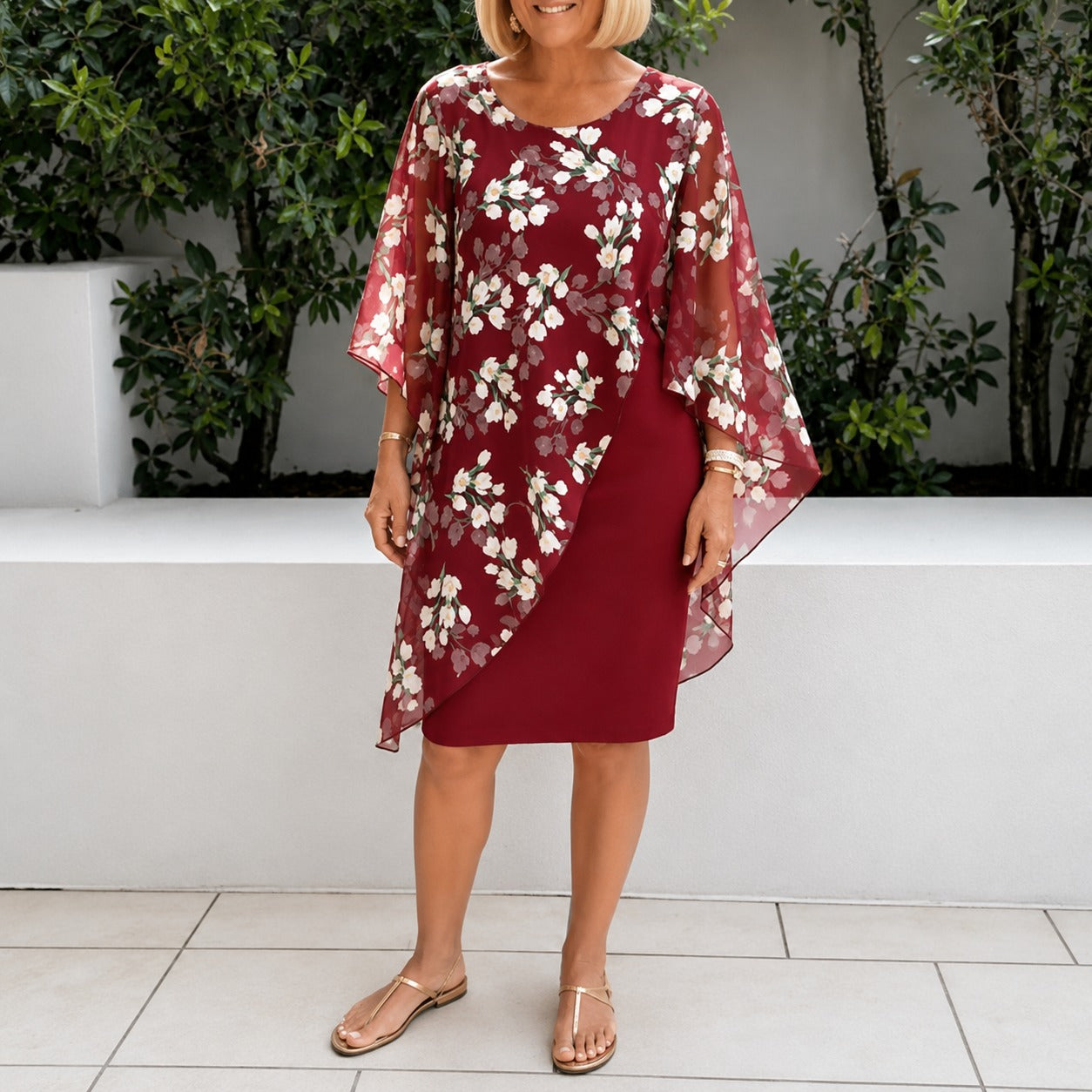 Felleria™ Kleid mit Blumenmuster und raffinierter Silhouette