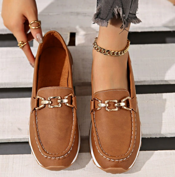 Ella – Orthopädische Loafer mit flacher Schnalle