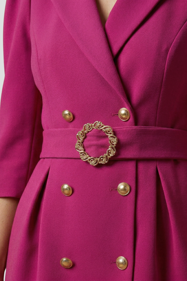 Damen-Blazerkleid mit fallendem Revers und Knopfleiste vorne