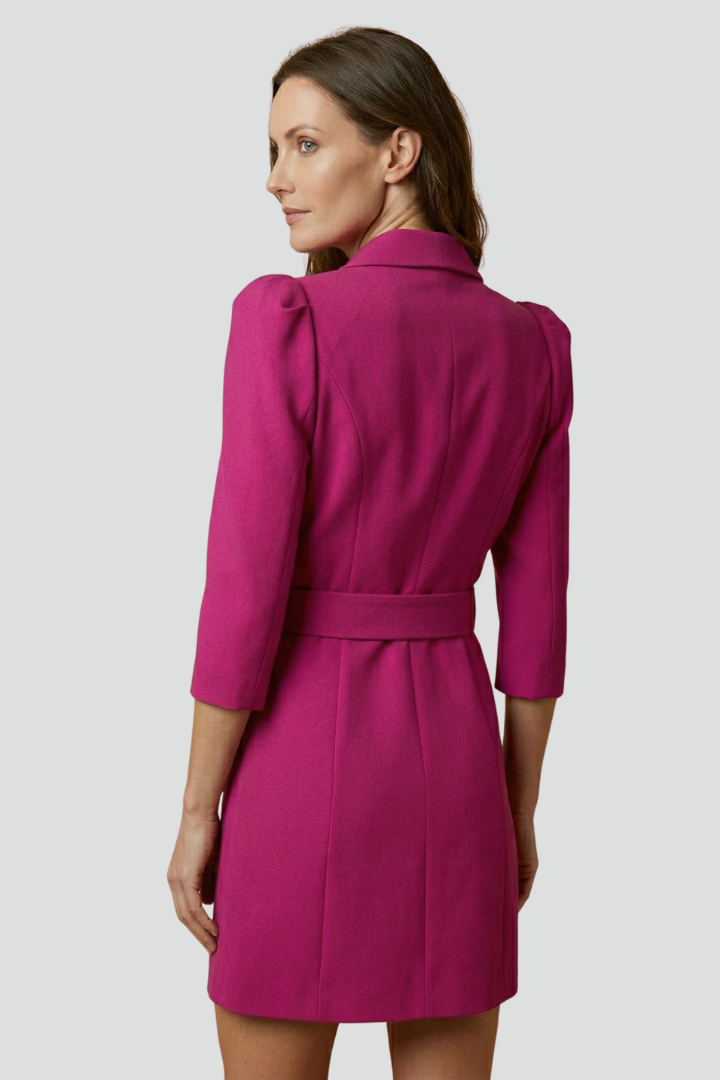 Damen-Blazerkleid mit fallendem Revers und Knopfleiste vorne