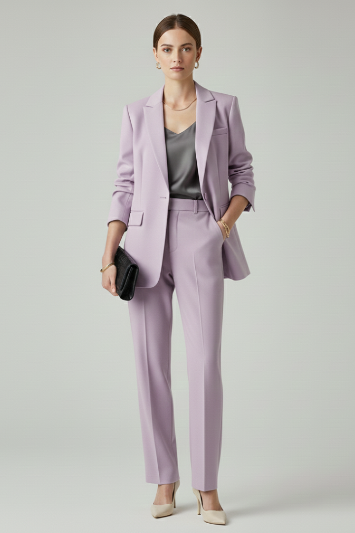 Damen-Blazer-Set mit definierter Form und gerader Hose