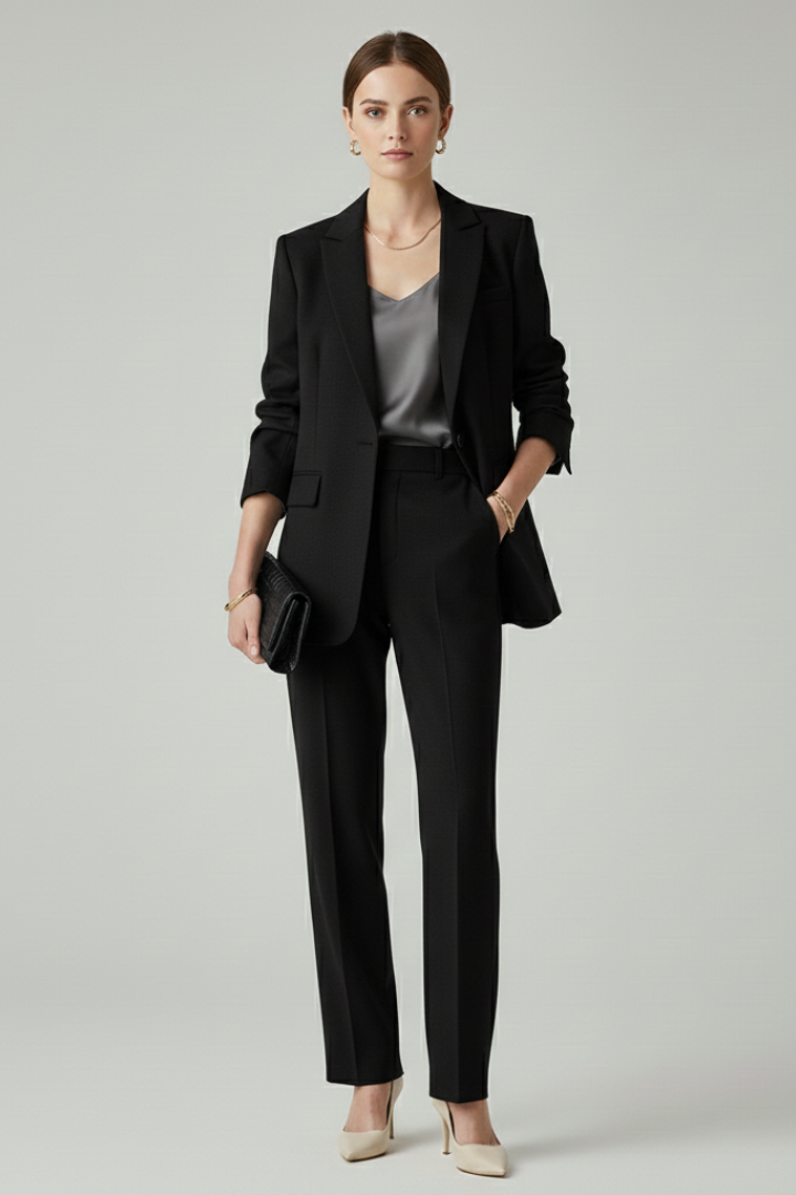 Damen-Blazer-Set mit definierter Form und gerader Hose