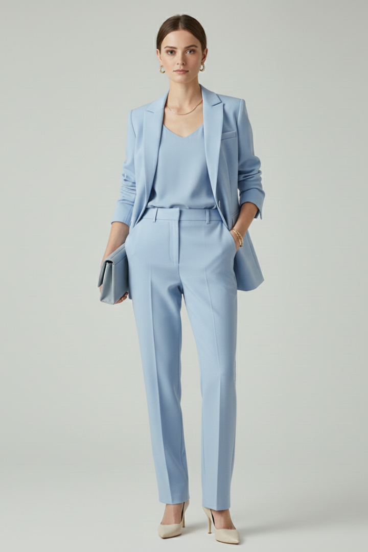 Damen-Blazer-Set mit definierter Form und gerader Hose