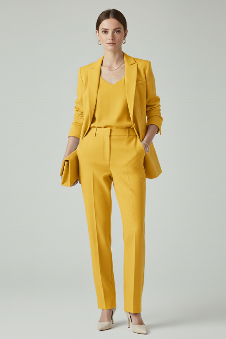 Damen-Blazer-Set mit definierter Form und gerader Hose