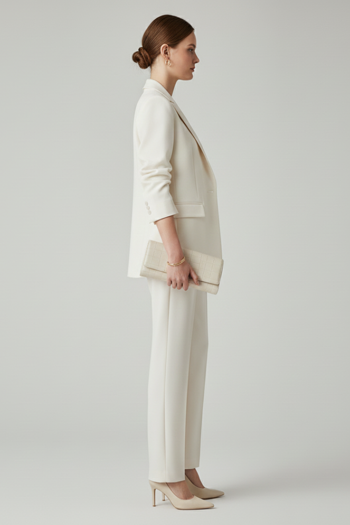 Damen-Blazer-Set mit definierter Form und gerader Hose