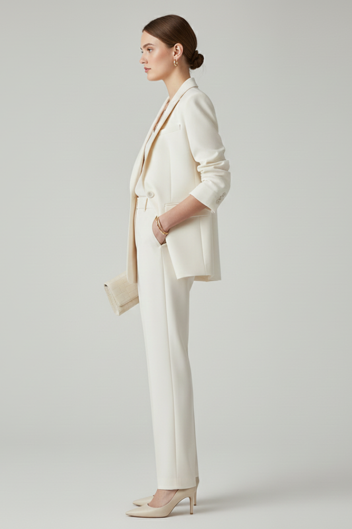 Damen-Blazer-Set mit definierter Form und gerader Hose