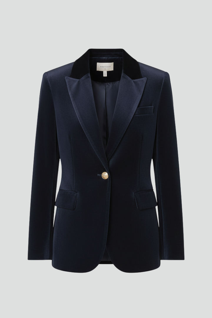 Damenblazer mit Revers und einem Knopf