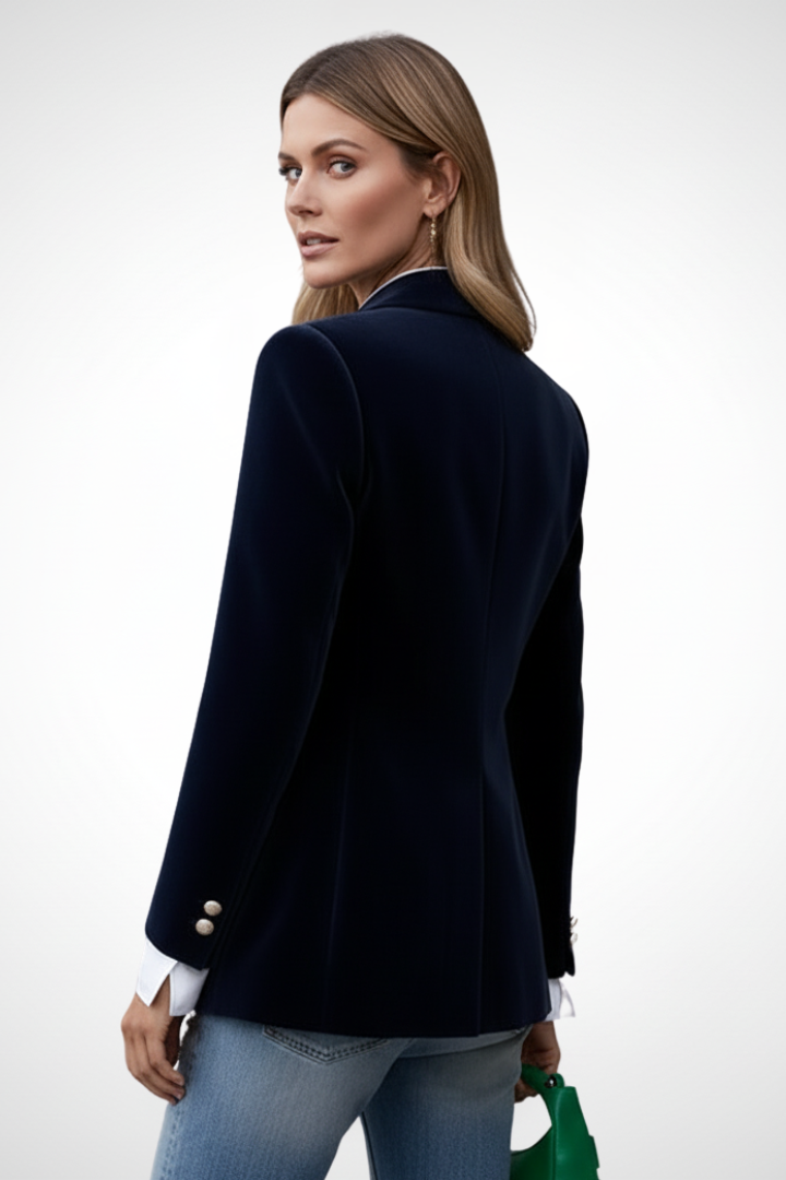 Damenblazer mit Revers und einem Knopf
