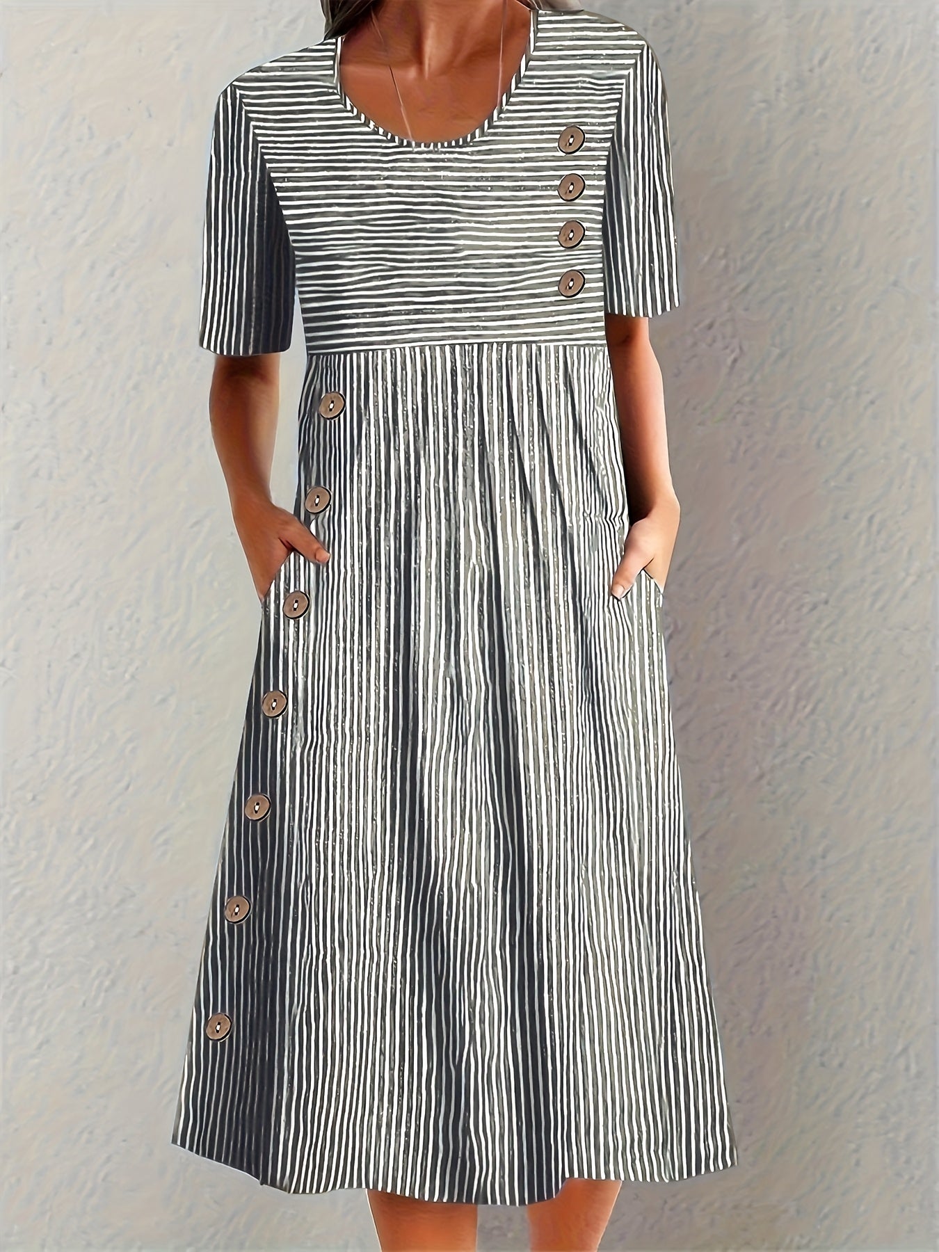 Coralie | Frisch gestreiftes Sommer-Maxikleid