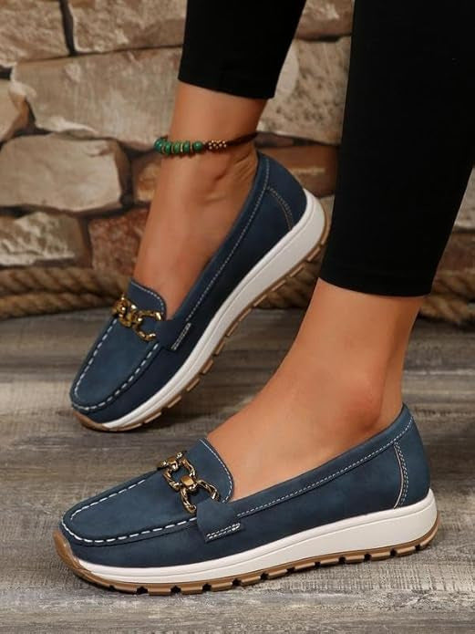 Ella – Orthopädische Loafer mit flacher Schnalle