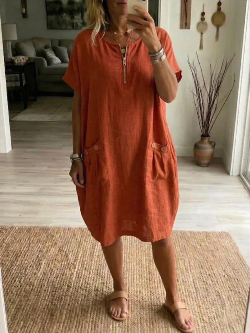 Pascale | Maxi-Kleid mit Reißverschluss-