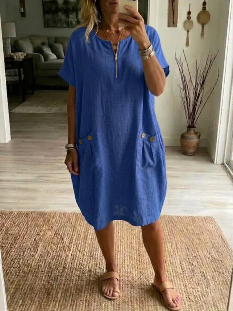 Pascale | Maxi-Kleid mit Reißverschluss-