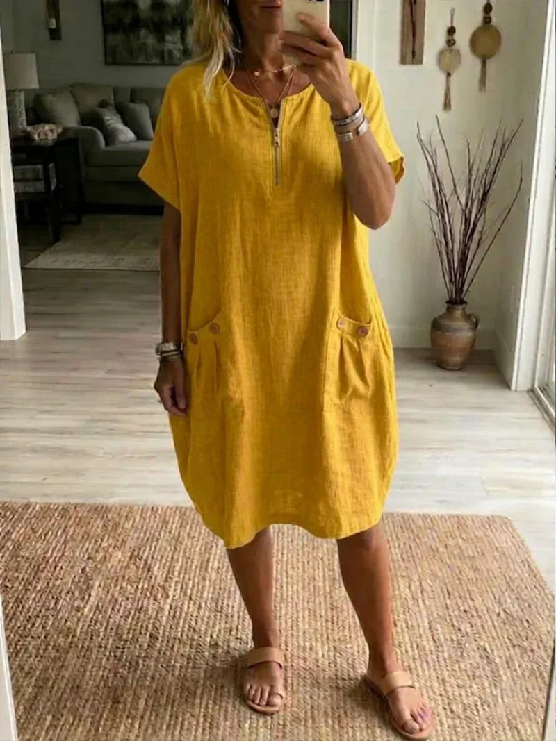 Pascale | Maxi-Kleid mit Reißverschluss-