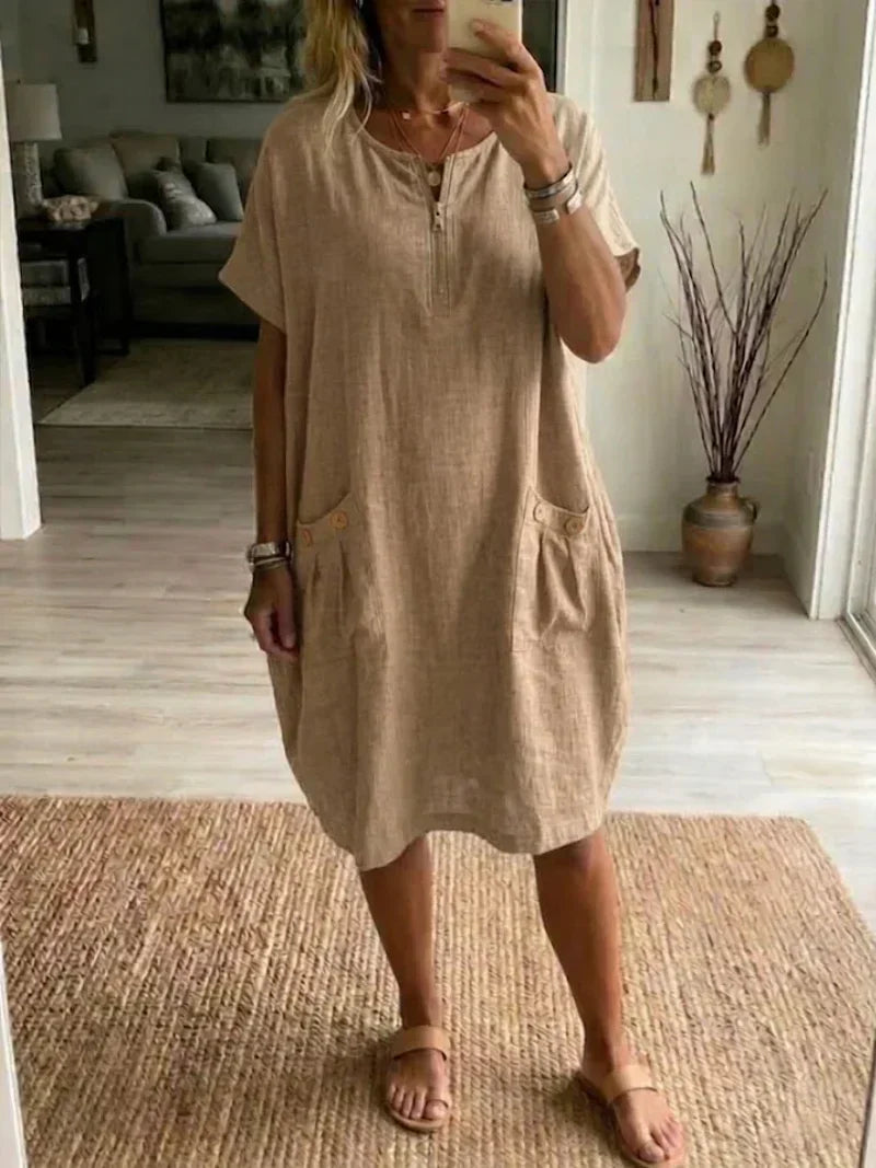 Pascale | Maxi-Kleid mit Reißverschluss-