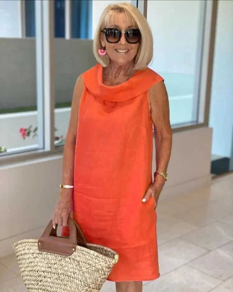 Perla – Ärmelloses Etuikleid mit Rundhalsausschnitt