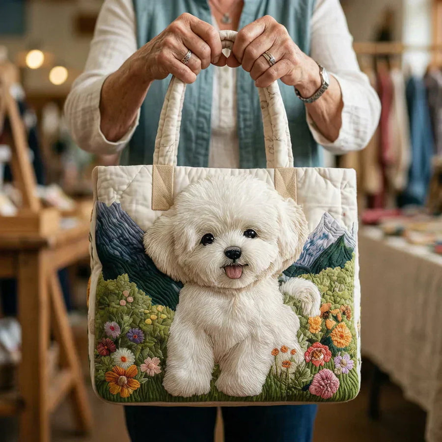 Gesteppte Handwerkertasche – Verzauberter Hund