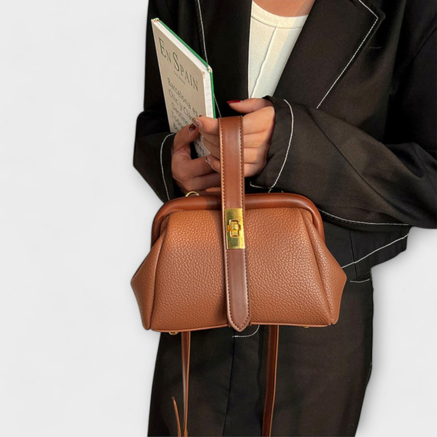 Hadleigh | Damen Mini Umhängetasche mit Drehverschluss und Griff