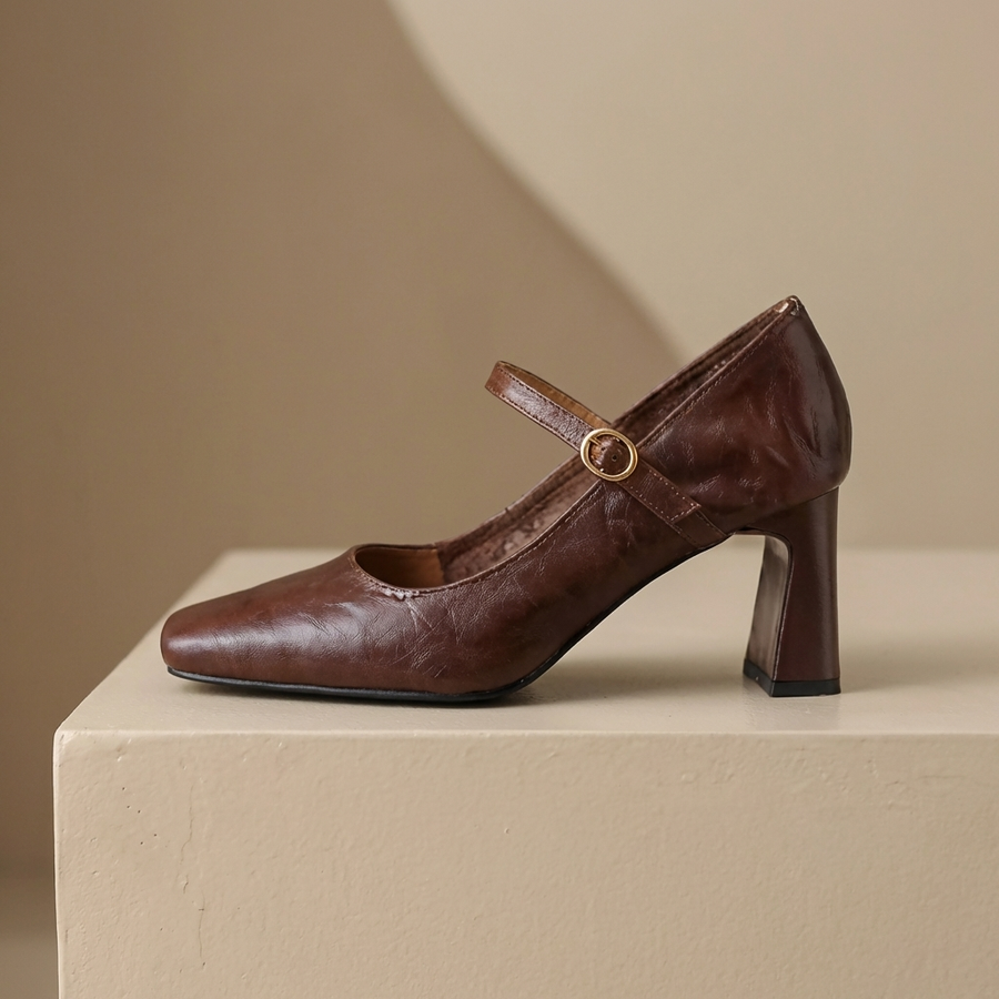 Monroe Lederriemen-High Heels