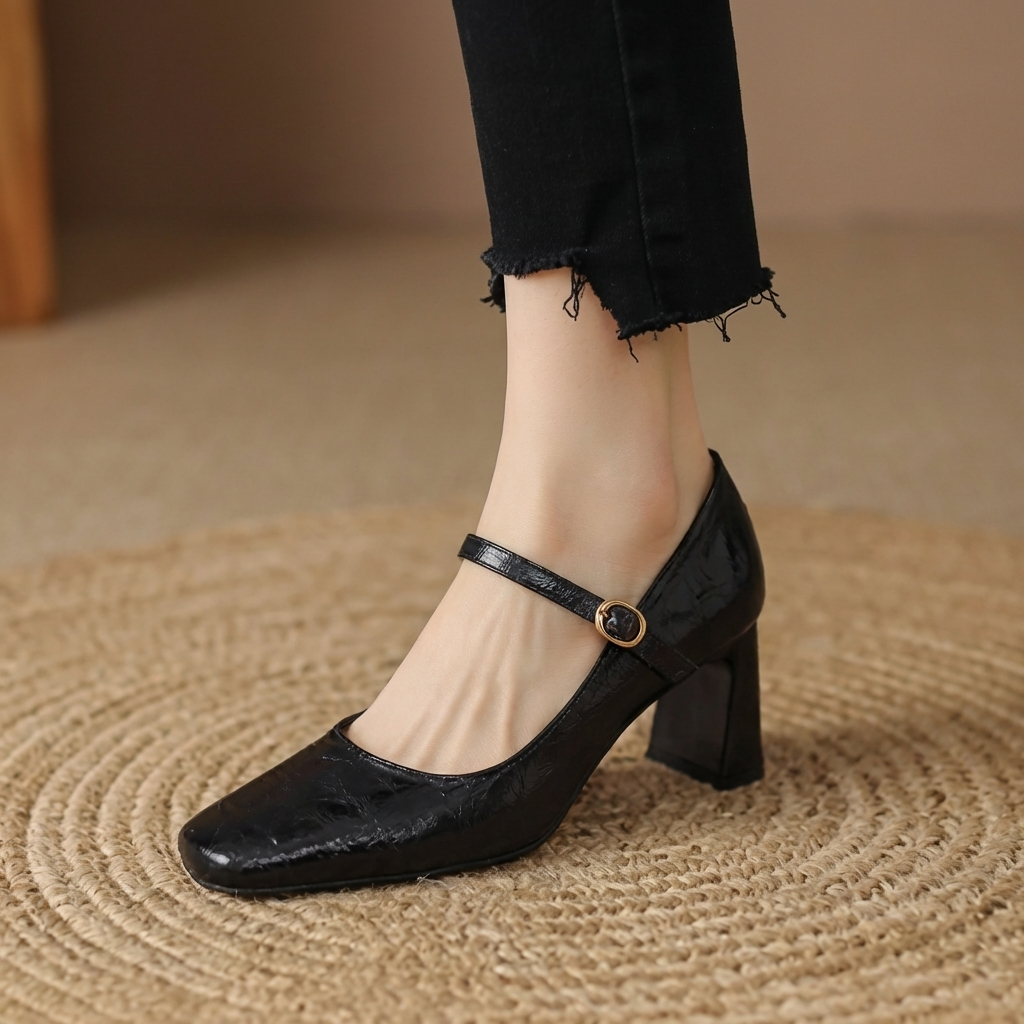 Monroe Lederriemen-High Heels