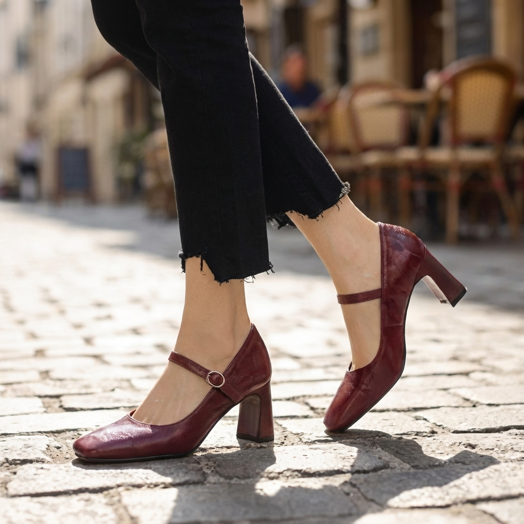 Monroe Lederriemen-High Heels