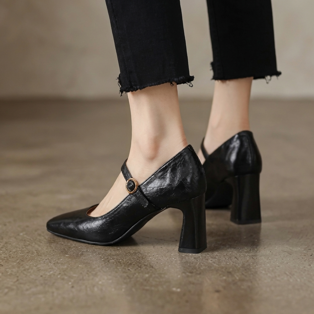 Monroe Lederriemen-High Heels