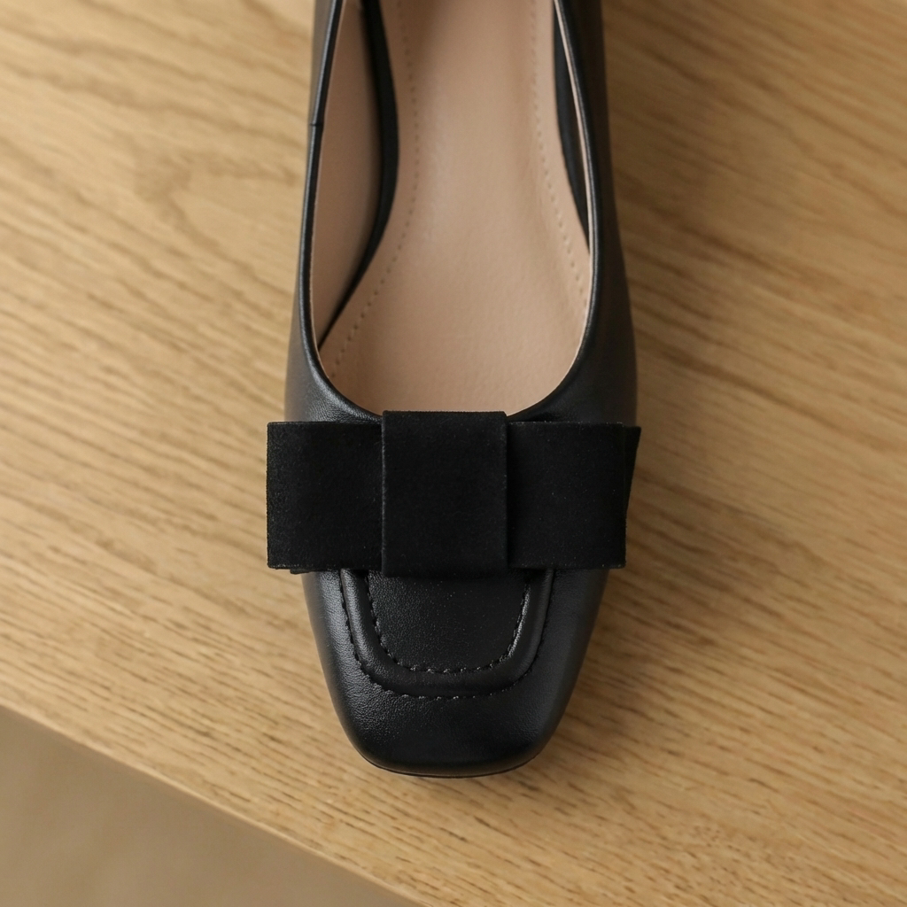 Camille Bow Ballerinas aus Leder