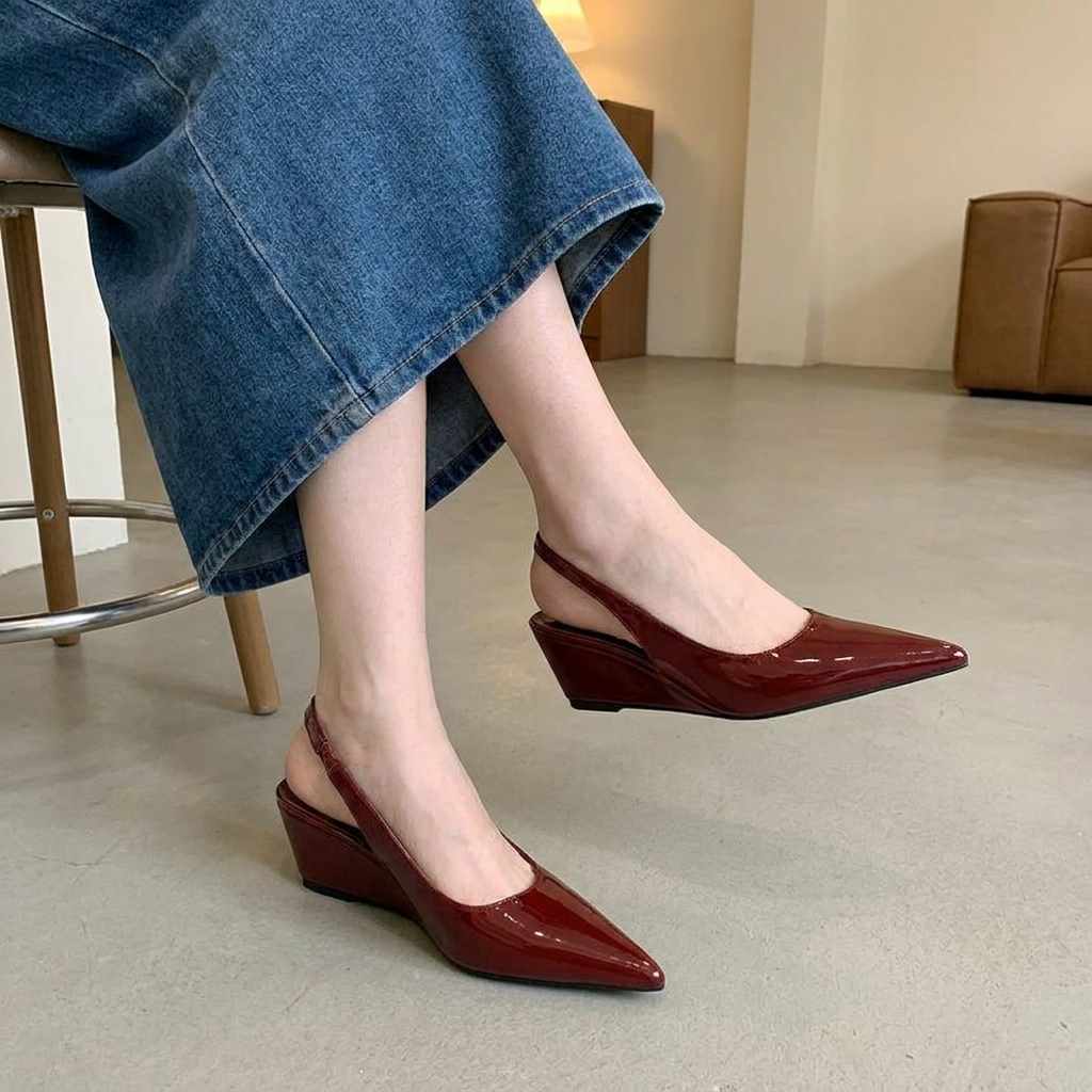 Elena | Elegante Slingback-Keilabsätze