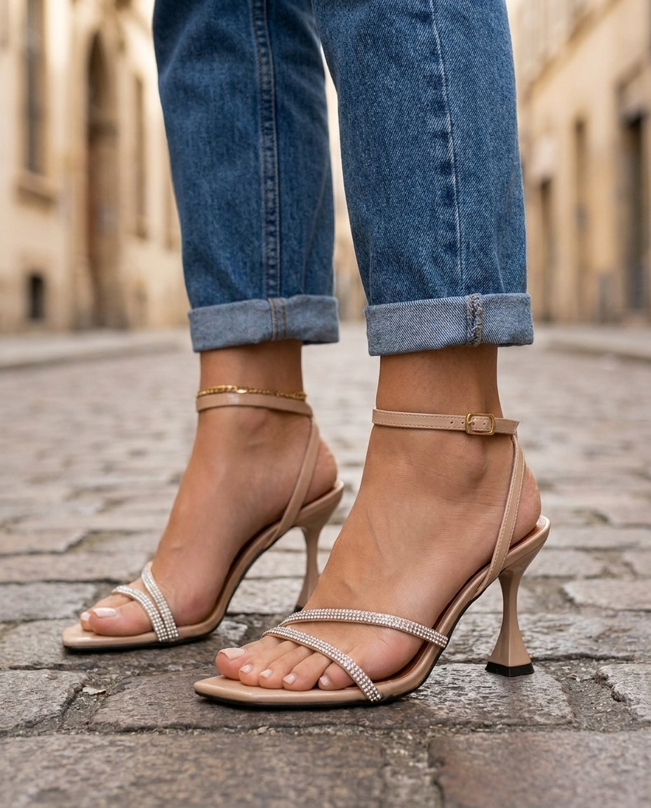 Diana | High Heels mit Strassriemen