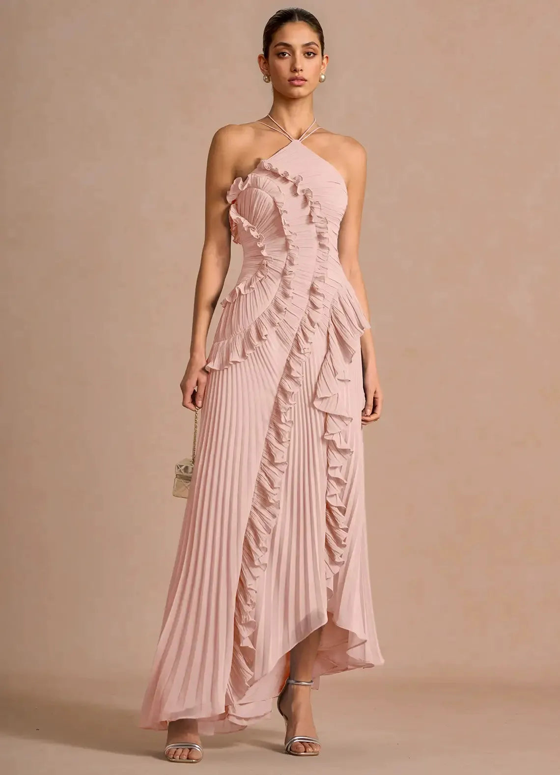 LIYANA | Spiral-Rüschenkleid