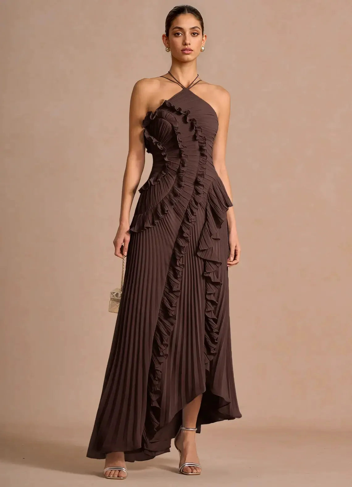 LIYANA | Spiral-Rüschenkleid