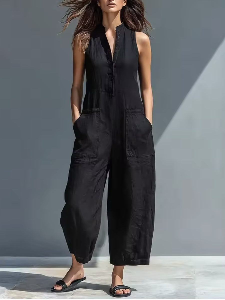 Lotte | Ärmelloser Overall im minimalistischen Stil