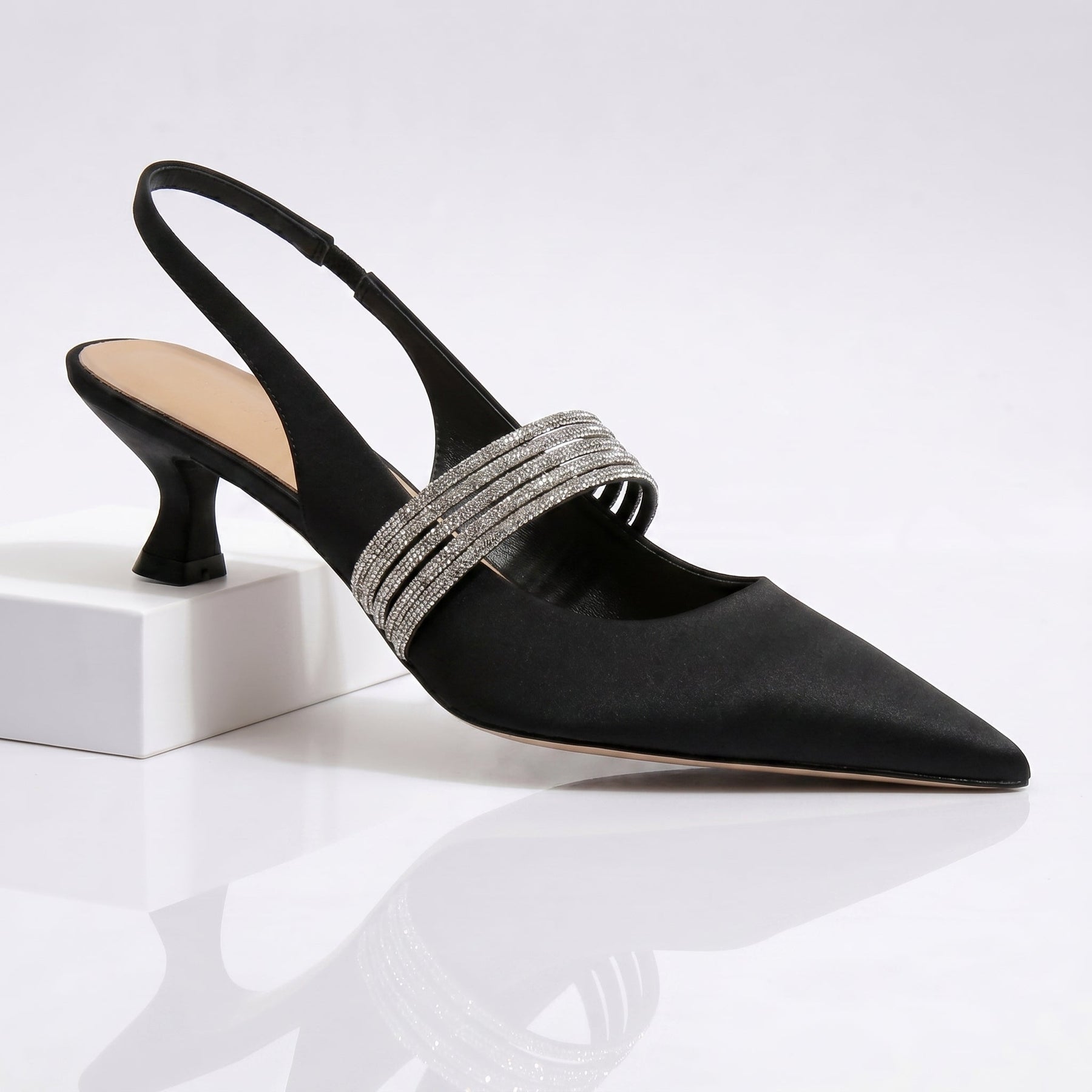 Harlow | Kristall-Kitten-Heels