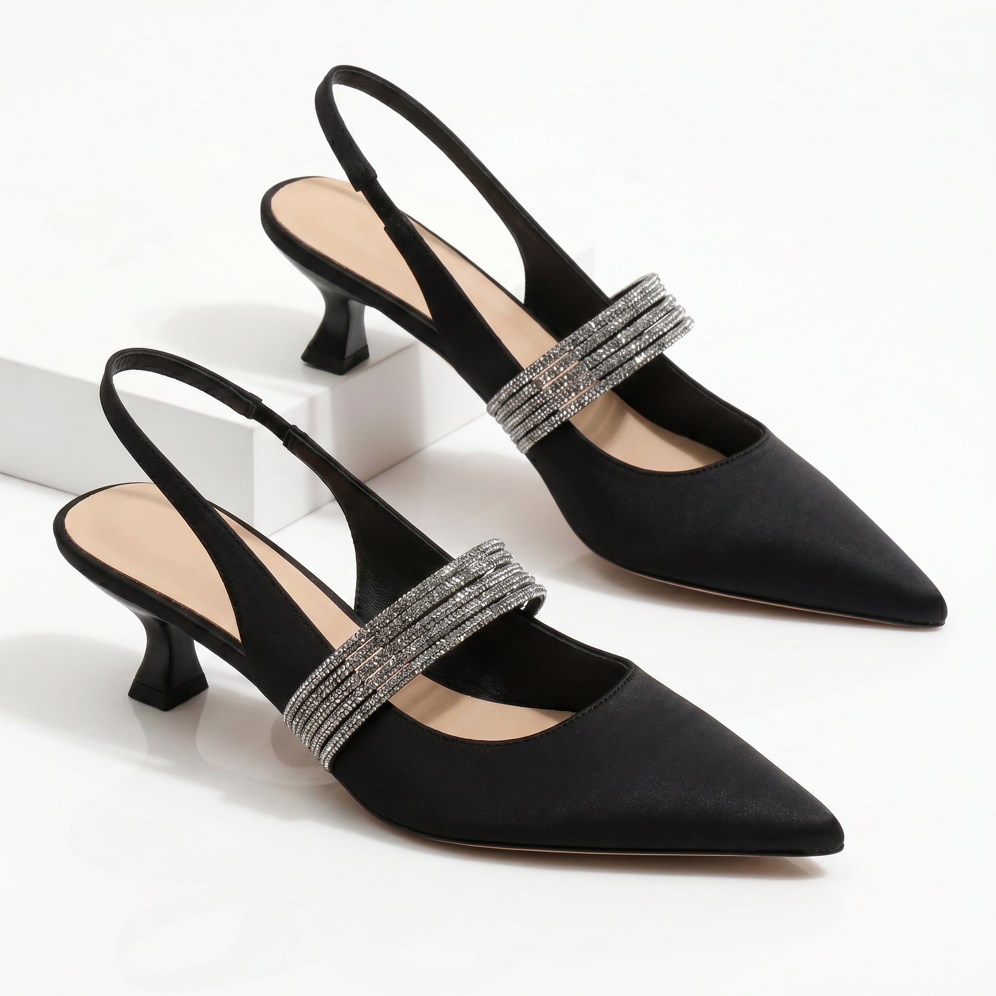 Harlow | Kristall-Kitten-Heels