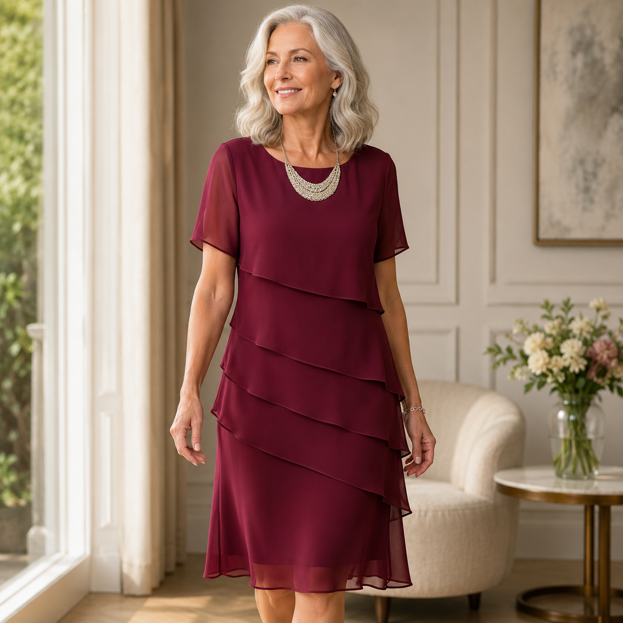 Linda | Elegantes Rüschenkleid mit Komfort