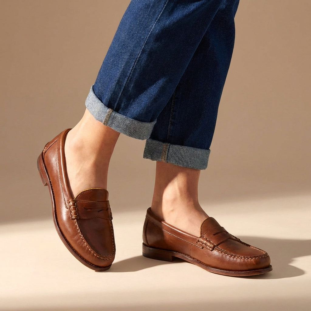 Tansy | Klassischer Penny Loafer für Damen, flacher Slipper