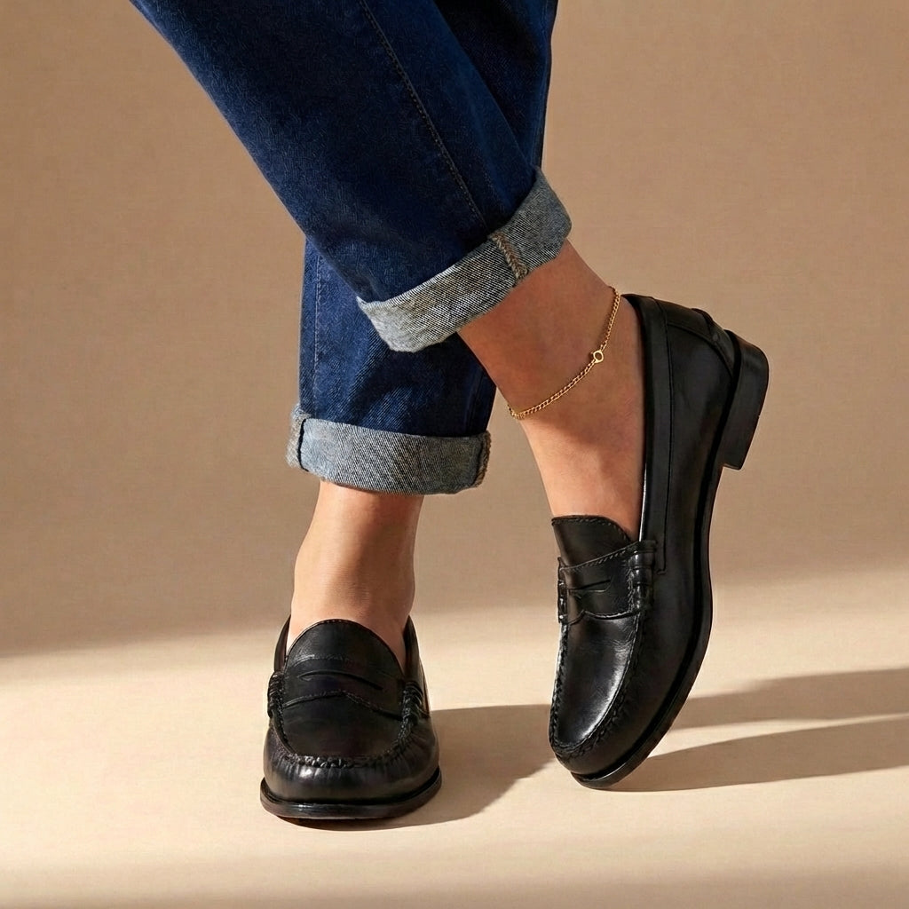 Tansy | Klassischer Penny Loafer für Damen, flacher Slipper