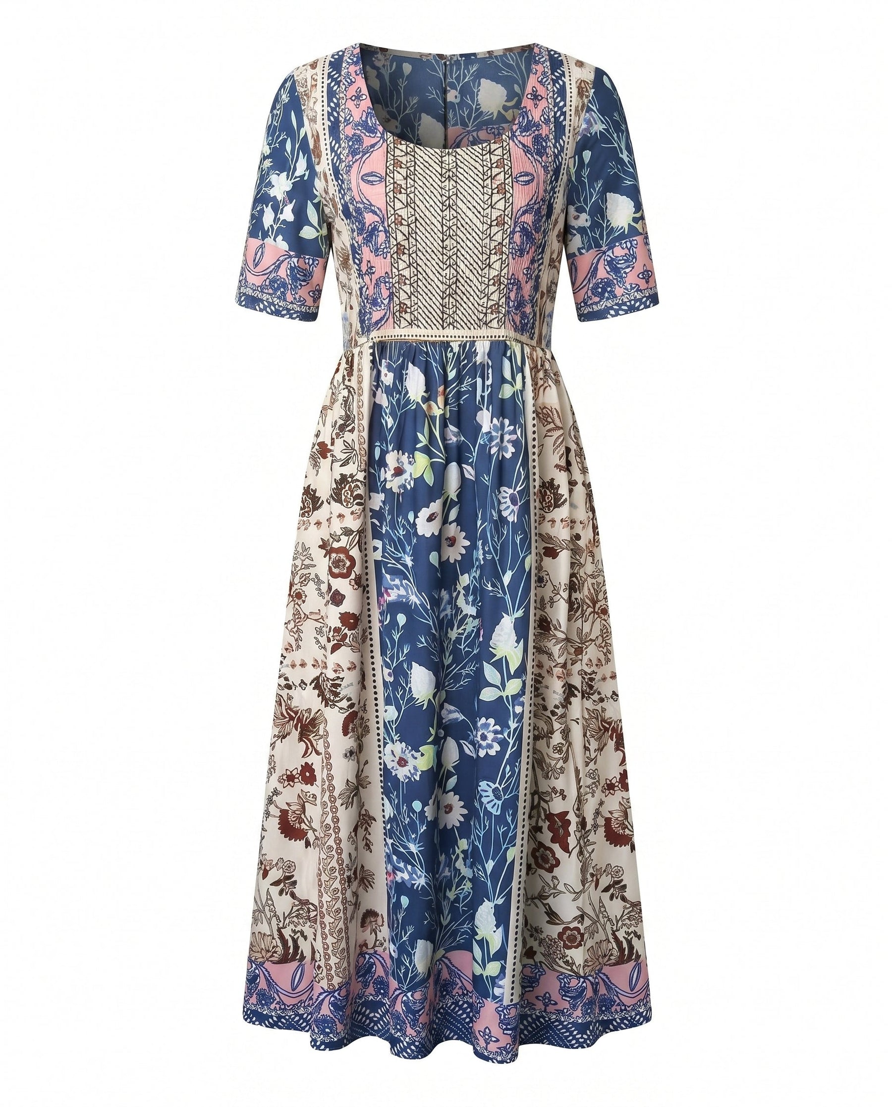 Damenkleid | Midi im Boho-Print