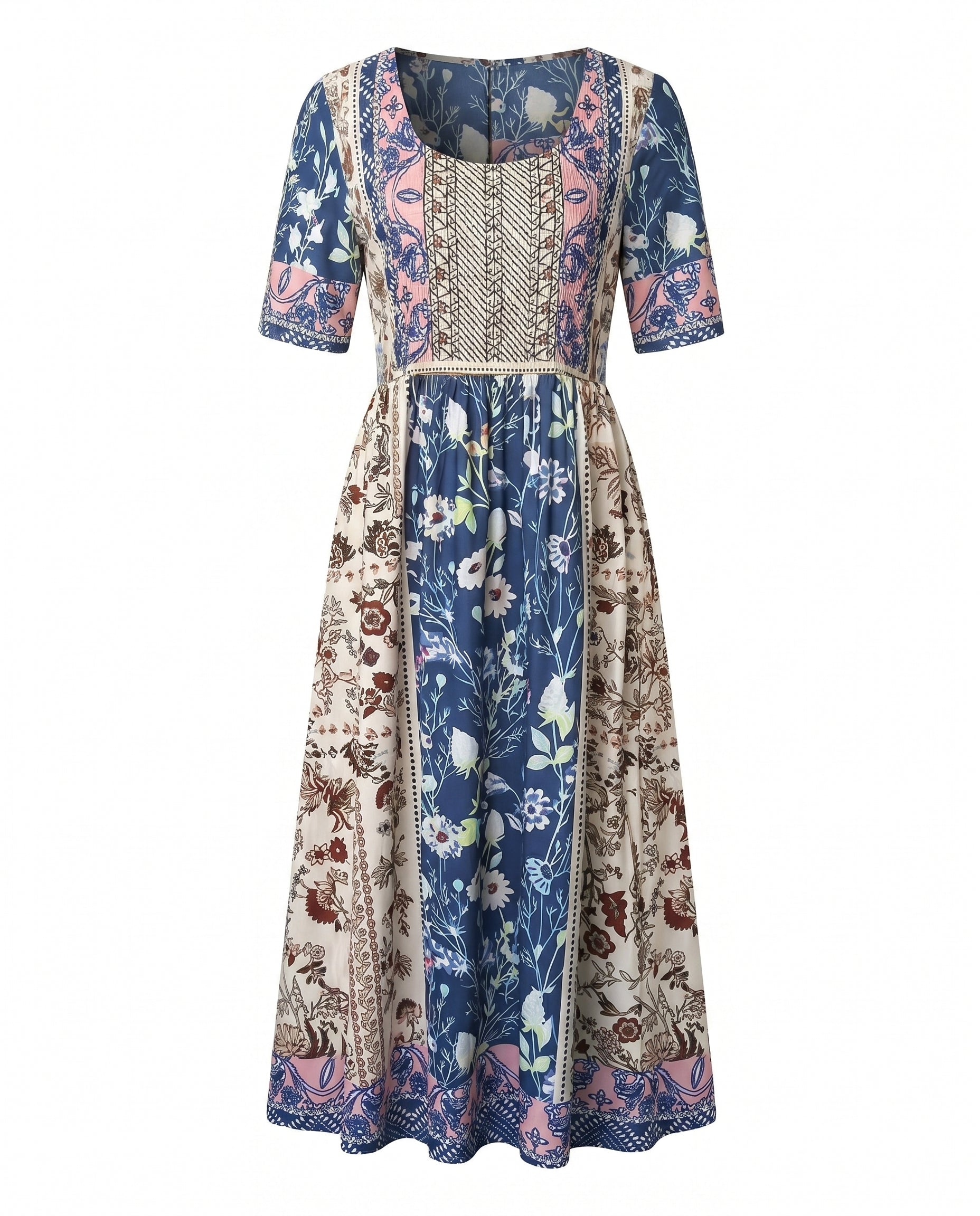 Damenkleid | Midi im Boho-Print